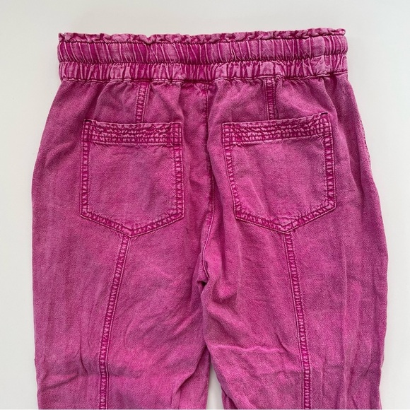 Anthropologie Women's Pink Rhys Utility Jogger LINEN Blend in Size XS - Picture 4 of 10